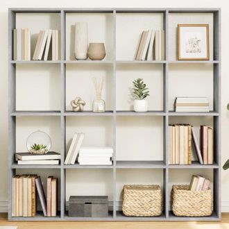 Berkfield Home Book Cabinet Concrete Grey 137.5x29x137.5 cm Engineered Wood