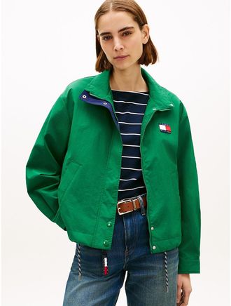 Tommy Hilfiger Womens Water-Resistant Sailing Jacket - Green - XXL