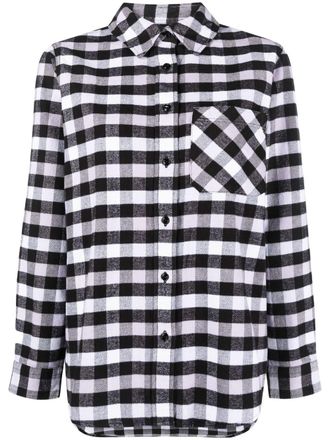Woolrich gingham cotton shirt - women - Cotton - S - Black