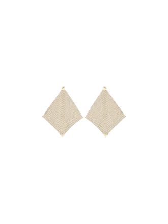 Paco Rabanne Womens Pixel Chainmail Earrings P710 Brass