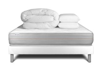 VITALIT Pack colch&oacute;n blanco espuma viscoel&aacute;stica 140 x 190