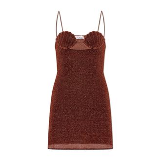 Os&eacute;ree Lumiere Cutout Mini Dress - Dresses - Mujer - Marr&oacute;n - L