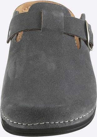 Mubb Clog MUBB, Herren, Gr. 40, grau, Leder, Rindsleder, Veloursleder, Schuhe Clog