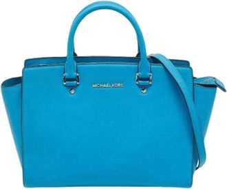 Michael Kors Pre-owned Handbags, female, Blue, Size: ONE SIZE Pre-owned Leather Handbag