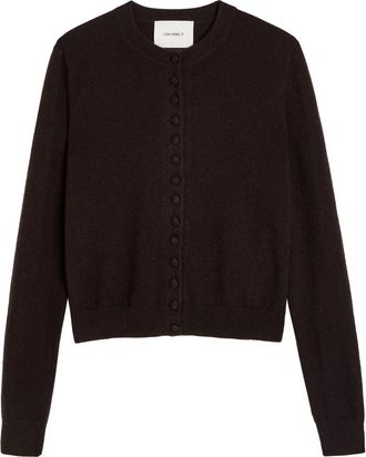 Lisa Yang Wilona Cashmere Cardigan - Dark Brown - 2 (UK 12-14 / M-L)