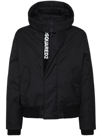 Dsquared2 concealed logo-print padded jacket - men - Polyester/Cotton/Polyamide/Wool/Polyamide/Spandex/Elastane - 46 - Black