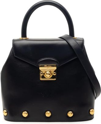 Ferragamo Pre-owned Ferragamo Studded Leather Satchel Ladies U3MC58IIK3T5VODR