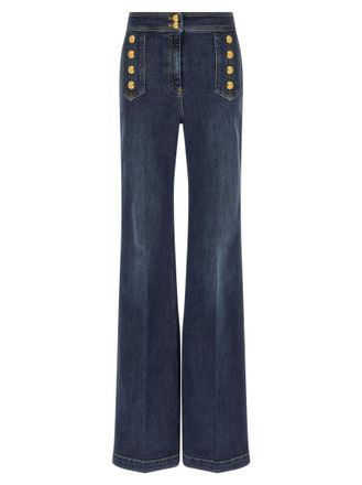Elisabetta Franchi Blue Palazzo jeans