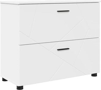 vidaXL Gabinete De Ba&ntilde;o 76,5 X 35 X 64 Cm Madera Contrachapada & Metal Vidaxl