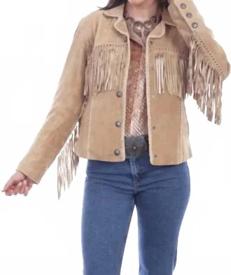 Scully Suede Fringe Jacket In Old Rust