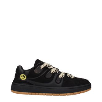 Barrow Zwarte Lederen Sneakers