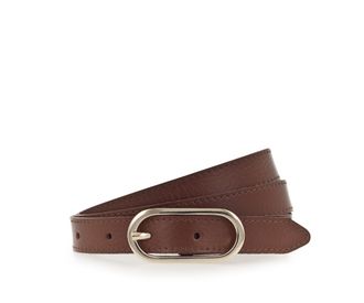 Tamaris Lederg&uuml;rtel TAMARIS Claudia Gold, Damen, Gr. 11,5, braun (cognac), Rindsleder, unifarben, G&uuml;rtel Lederg&uuml;rtel, Schmale Schliesse, leicht genarbte Oberf