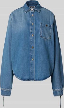 Essentiel Oversized Jeansbluse aus Lyocell-Baumwoll-Mix Modell JUZY in Blau, Gr&ouml;&szlig;e XS