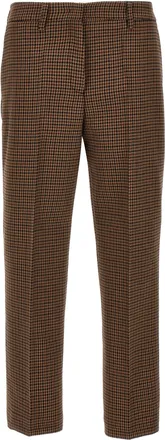 Prada Brown Virgin Wool Casual Womens Pants