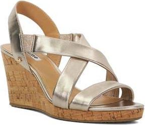 Dune London Kamies Slingback Platform Wedge Sandal in Gold at Nordstrom Rack, Size 10Us / 40Eu