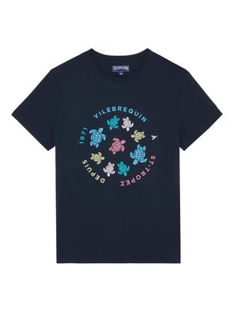 Vilebrequin Katoenen T-shirt met ronde hals - Blauw