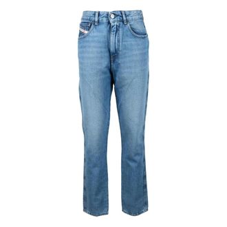 Diesel Straight Jeans, female, Blue, Size: W28 Cotton Jeans