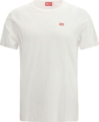 Diesel Witte Katoenen T-Shirt