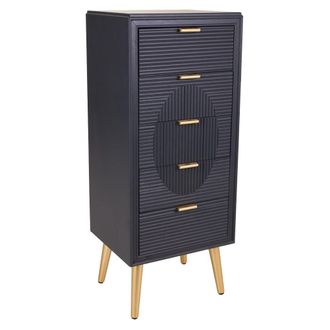 Wanderlust Deco Sinfonier De Madera Gris Oscuro 42x36.5x100.5