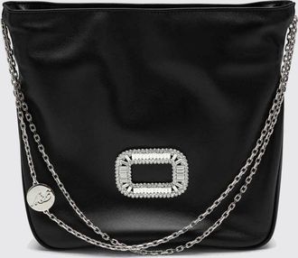 Roger Vivier Pochette Pilgrim Mini Roger Vivier in raso con fibbia gioiello