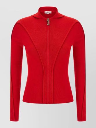 Victoria Beckham wool hooded zip-up cardigan