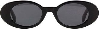Palm Angels Oval Full Rim Sunglasses - Black
