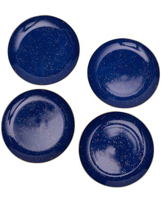 L'OBJET set of 4 Lapis dessert plates - unisex - Porcelain - One Size - Blue