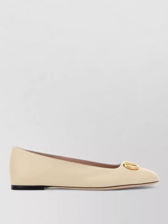 Valentino Garavani leather vlogo signature ballerinas round toe