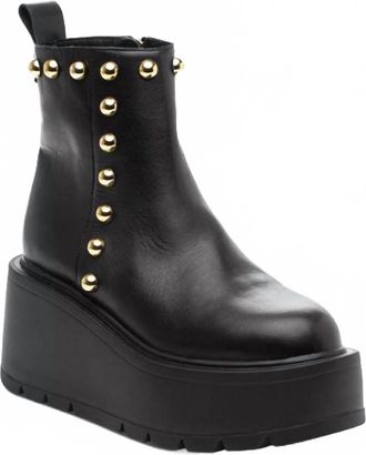 J/Slides Womens Viceroy Studded Platform Booties In Black