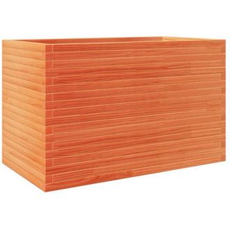 vidaXL Vidaxl - Jardinera Madera Maciza De Pino Marr&oacute;n Cera 110x60x68,5 Cm