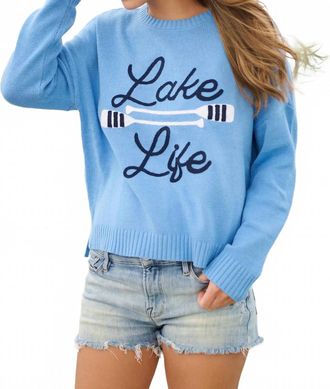 Shiraleah Womens Lake Life Sweater In Blue