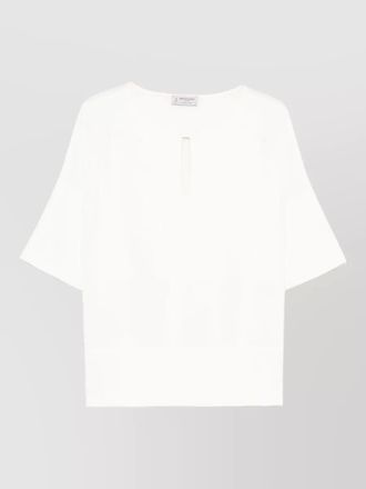 Alberto Biani drop shoulder three quarter sleeve blouse