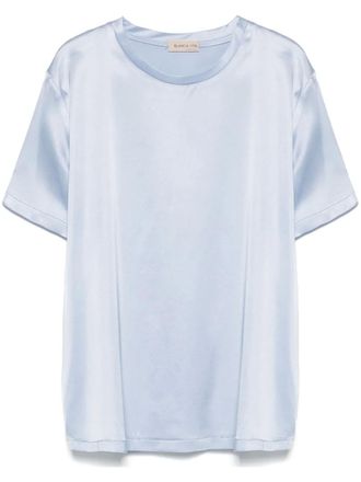 Blanca Vita satin T-shirt - Blue