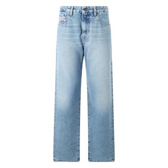 Diesel Wide Leg Denim Jeans - Dames - Jeans - Blauw - Maat: W26 Denim