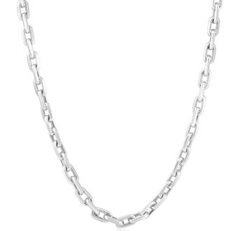 Pompeii3 Mens Classic Round 14k Gold (43gram) or Platinum (80gram) 5.5mm Link Chain Necklace 20