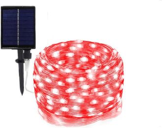 Trade Shop Trade Shop - Led Led 30 Mt Strip Con Panel Solar Piquete Cadena De Luz Kyp-30 Decoraciones