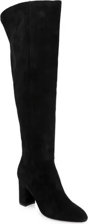 L'agence Jackson Over the Knee Leather Boot in Black Suede at Nordstrom, Size 7.5