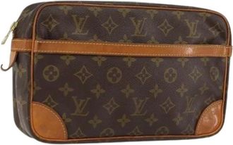 Louis Vuitton Pre-owned Clutches, female, Brown, Size: ONE SIZE Pre-owned Canvas Clutch