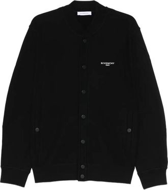 Givenchy Couture Seam Fleece Cardigan With Embroidery
