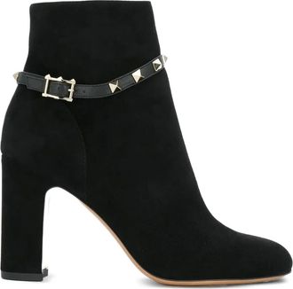 Valentino Garavani 95 mm Rockstud enkellaarzen - Zwart