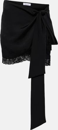 Blumarine Lace-trimmed draped miniskirt