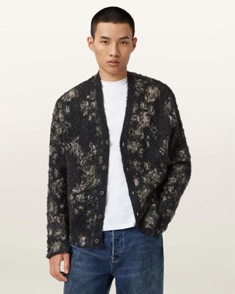AllSaints Aster Floral Jacquard Cardigan