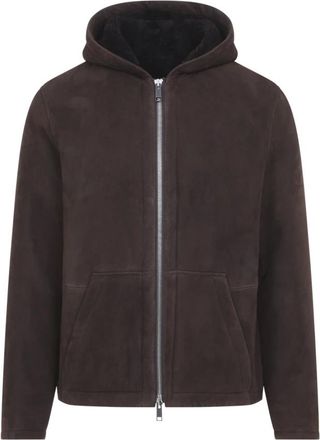 Yves Salomon Giacca con cappuccio - - Jackets - Uomo - Marrone - L