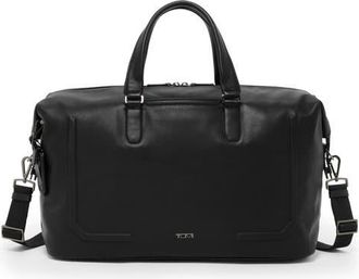 Tumi Nelson Leather Duffle Bag in Black Bombe at Nordstrom