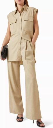 Shona Joy Wiley High Wasted Pant In Putty