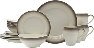Mikasa Swirl 16Pc Dinnerware Set, Service For 4
