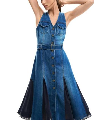Desigual vestito midi in denim blu