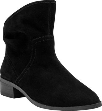 Lucky Brand Womens Lollin Ankle Boots In Black Oiled Suede