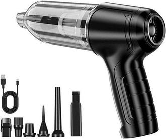 OEM Aspiradora Port&aacute;til Inal&aacute;mbrica Para Coche - Mini Aspiradora Recargable Port&aacute;til Para Coche - Negra - 7 Accesorios - 5000 Pa