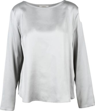 Slowear Satin Blouse - Pearl Grey